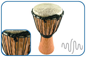 Jammer Rough Bark Natural Djembe