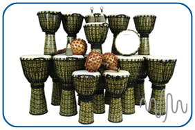 Large Rope Tuned Djembe Pack