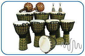 Medium Rope Tuned Djembe Pack